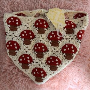 Mushroom Crochet Bandanna